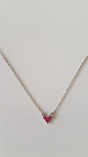 Silver plated heart necklace