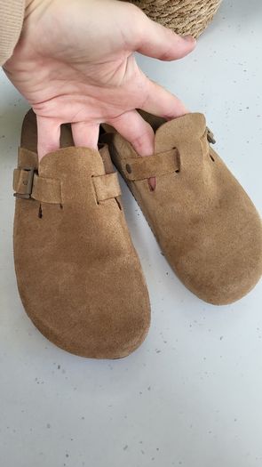ZARA Birkenstock style Boston suede slip on Sz 39 (Fit 6-6.5 UK)