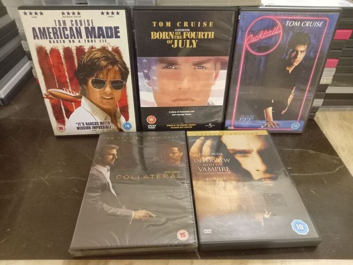 Tom Cruise Dvd Collection Bundle Cocktail Rain Man Top Gun Jerry Maguire Etc