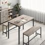 Dining table with 2 benches Image 2