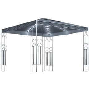 Gazebo with String Lights 300x300 cm Anthracite