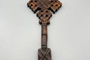 Ethiopian-Style Hand Cross Wooden Carved Orthodox Coptic Christian Blessing