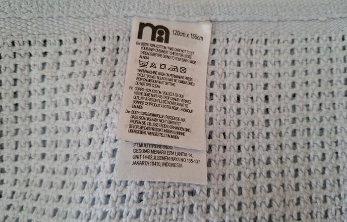Large Cotton Cellular Baby Blankets