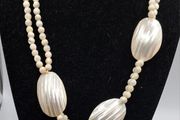 14 ct gold double strand pearl necklace