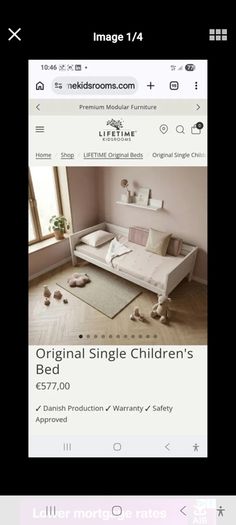 single wooden bed