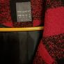 Ladies black and red check coat Image 3