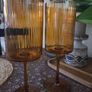2 wine glasses in amber colour Image 2