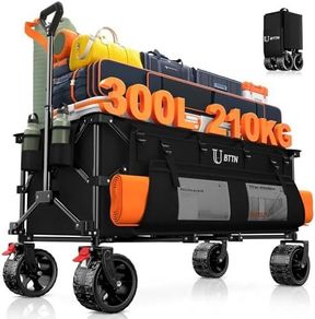 300L Large Folding Festival Trolley on Wheels