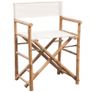 Folding Directors Chair 2 pcs Bamboo and Canvas Image 4