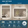 LED Bathroom Mirror Bright Makeup Cosmetic Image 2