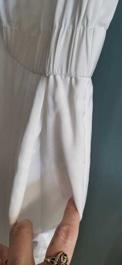 Emporio Armani White One Shoulder Jumpsuit with Pockets Sz 10 US - (Fit 12-14UK) - Rrp 220 (New)