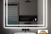 Bathroom Mirror with LED Lights, 500x700 MM Illuminated Backlit