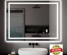Bathroom Mirror with LED Lights, 500x700 MM Illuminated Backlit
