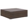 8 Piece Garden Lounge Set with Cushions Poly Rattan Brown Image 5