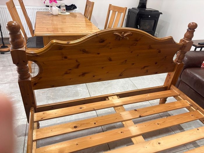 Solid Pine King Size Bed