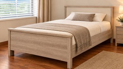 Double Bed Frame 140 x 190 cm + mattress