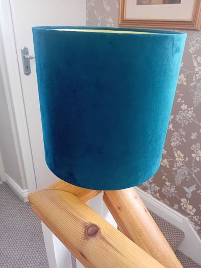 Velvet drum pendant lightshade