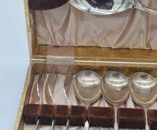 Cutlery set in a box .