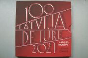 Latvia 2021 Euro Coin Set. 5.88 Euro. 9 coins. BU