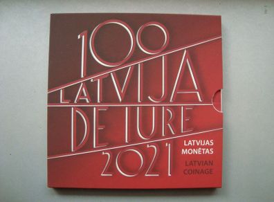 Latvia 2021 Euro Coin Set. 5.88 Euro. 9 coins. BU