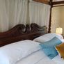 Four poster carved Indonesian bed super king incl bedside tables and dresser Image 3