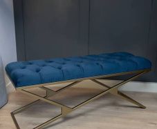 Metal-Framed Bench 100x40cm