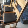 Oak Dining Chairs and Bench for Sale Image 6