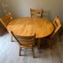 Extendable Solid wood Table and 4 Chairs Image 2