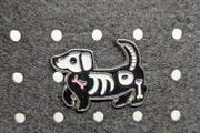 Skeleton dog enamel pin