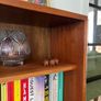 Mid century teak bookcase display vintage retro Image 9