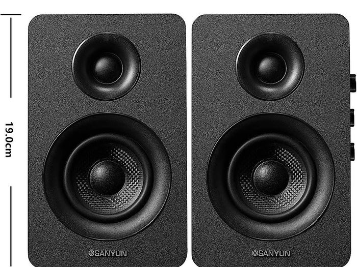 NEW SALE | Active Bluetooth 5.0 Bookshelf Speakers - 60W Carbon Fiber Speaker Unit - Built-in 24bit DAC - Dynamic 3D Surround Sound - 2.0 Computer PC Monitor Gaming Speakers (Pair, Black)