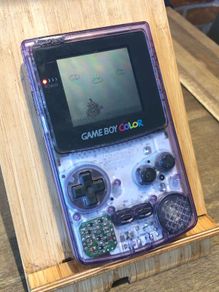 Nintendo Gameboy Color - Transparent Purple - Optional Flash Cart - #380