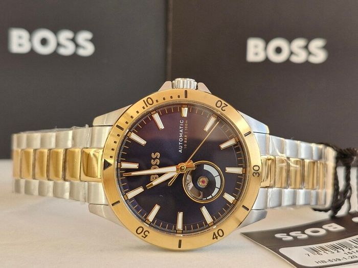 BOSS Men's Troper Automatic (42mm) Blue Dial / Two-Tone Stainless Steel Bracelet 1514201