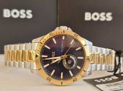 BOSS Men's Troper Automatic (42mm) Blue Dial / Two-Tone Stainless Steel Bracelet 1514201