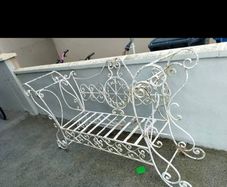 wrought iron bench