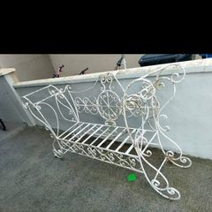 wrought iron bench