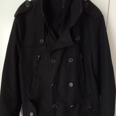 Jack & Jones Premium Collection Max Black Double Breasted Jacket Coat Size L