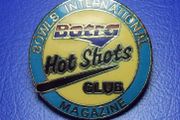 BOTRA HOT SHOTS CLUB (Bowls International Magazine) - membership enamel badge (1990's)