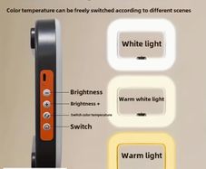 Smartphone Camera Stand, Handheld Circular Selfie Light Kit,