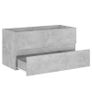 Sink Cabinet with Built-in Basin Concrete Grey Chipboard Image 6