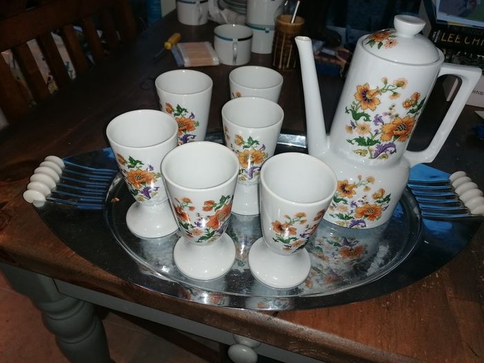 Vintage Porcelain goblets and pourer