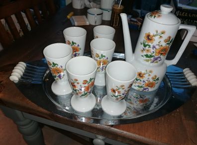 Vintage Porcelain goblets and pourer