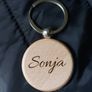 Personalised Dublin Fire Brigade Laser Engraved Wooden Keyring Image 3