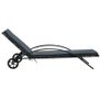 Sun Loungers with Table Poly Rattan Anthracite Image 2