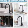 Stainless steel kitchen tap black. Image 5