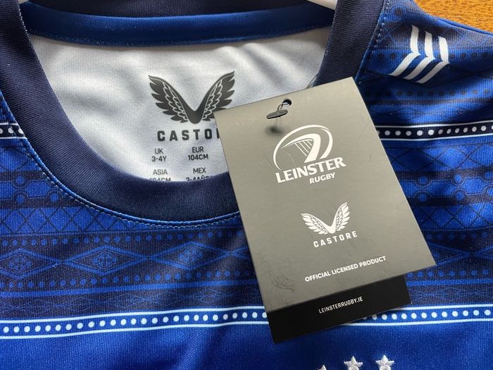 Castore Leinster rugby jersey 3-4y new