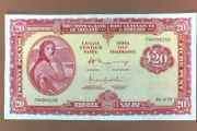 Irish Twenty Pound lavery note