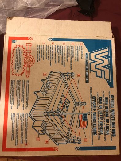 WWF Hasbro Wrestling Ring Boxed Used Great Condition