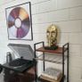 Mask Sculpture On Stand- Polished Bronze Image 8