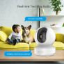NEW SALE | Wireless Indoor Wifi Security Camera with App, Alexa & Google Control, 2.4GHz, Pan Tilt 360 Degree Baby Monitor, 1080P, Motion Detection, Auto Tracking, Two Way Talk, Alarm, Night Vision Image 3